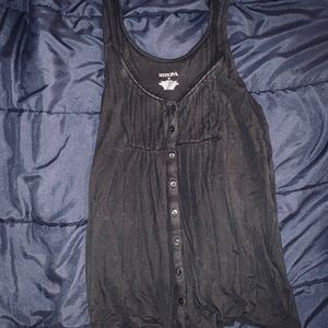 Black Button Up Tank